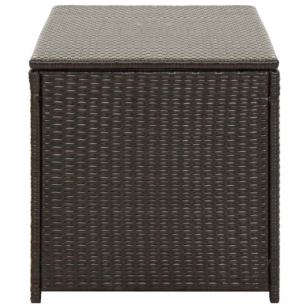 Garden Storage Box Poly Rattan Brown 100 x 50 x 50 cm