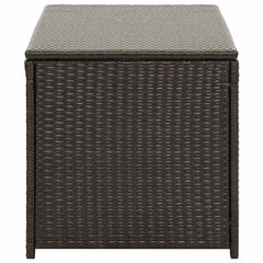 Garden Storage Box Poly Rattan Brown 100 x 50 x 50 cm