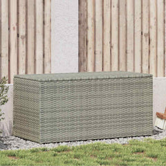 Garden Storage Box Poly Rattan Grey 100 x 50 x 50 cm