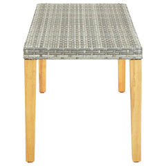vidaXL Garden Bench 80 cm Poly Rattan Grey 3