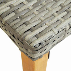 vidaXL Garden Bench 80 cm Poly Rattan Grey 4