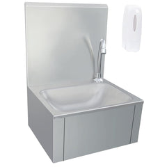 51114 vidaXL Hand Wash Sink with Faucet and Soap Dispenser Stainless Steel 2