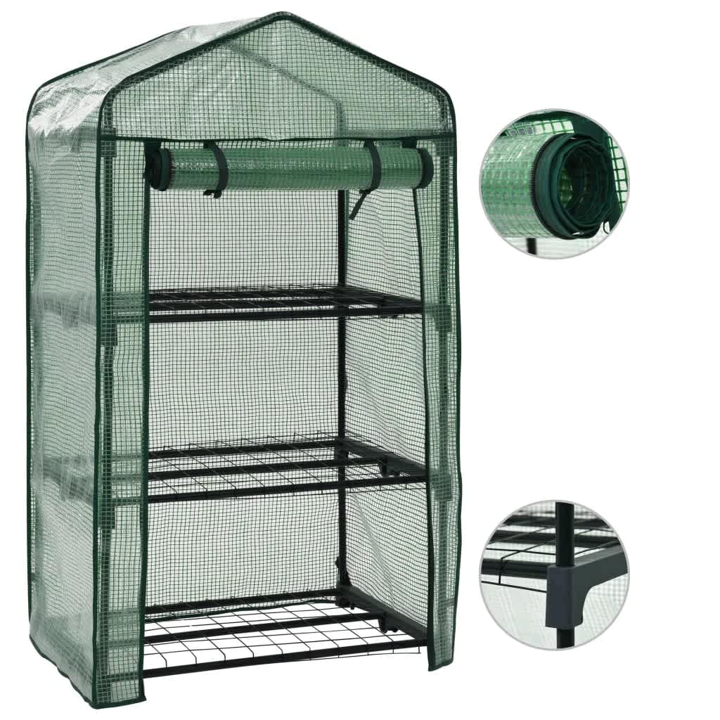 vidaXL 3-Tier Mini Greenhouse 69x49x125 cm 1