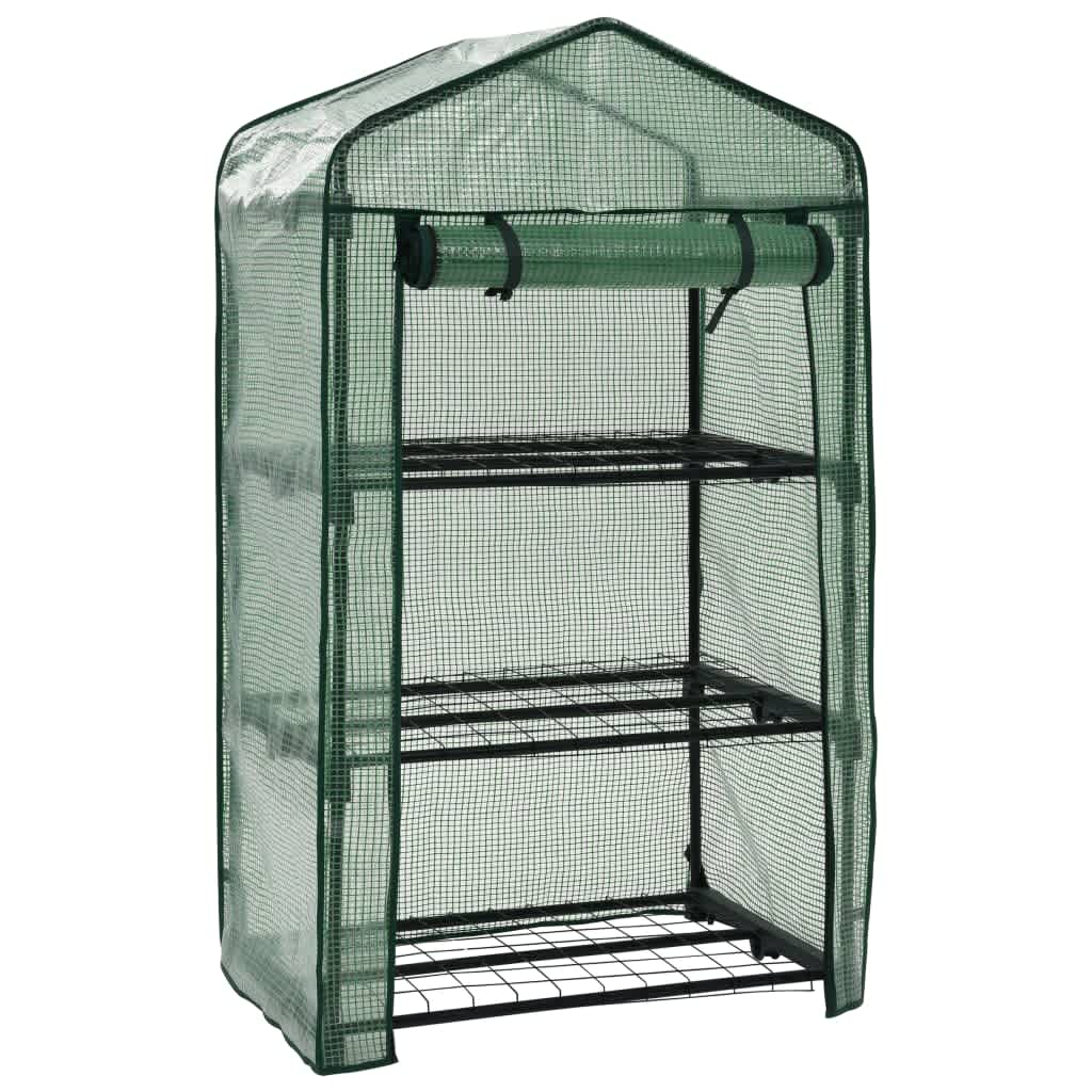 vidaXL 3-Tier Mini Greenhouse 69x49x125 cm 2