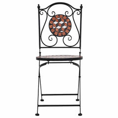Mosaic Folding Chairs 2 pcs Brown