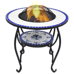 Mosaic Fire Pit Table 68 cm Ceramic Blue