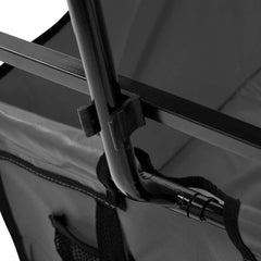 vidaXL Folding Hand Trolley with Canopy Steel Grey 6