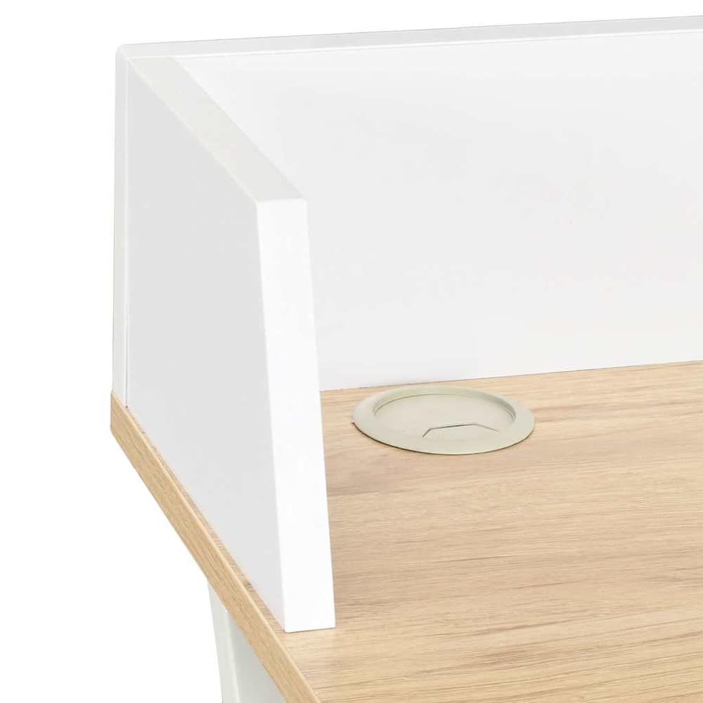 Desk 80x50x84 cm White and brown