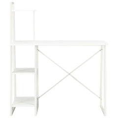 vidaXL Desk | White | Engineered wood, Powder-coated steel | Medium 2