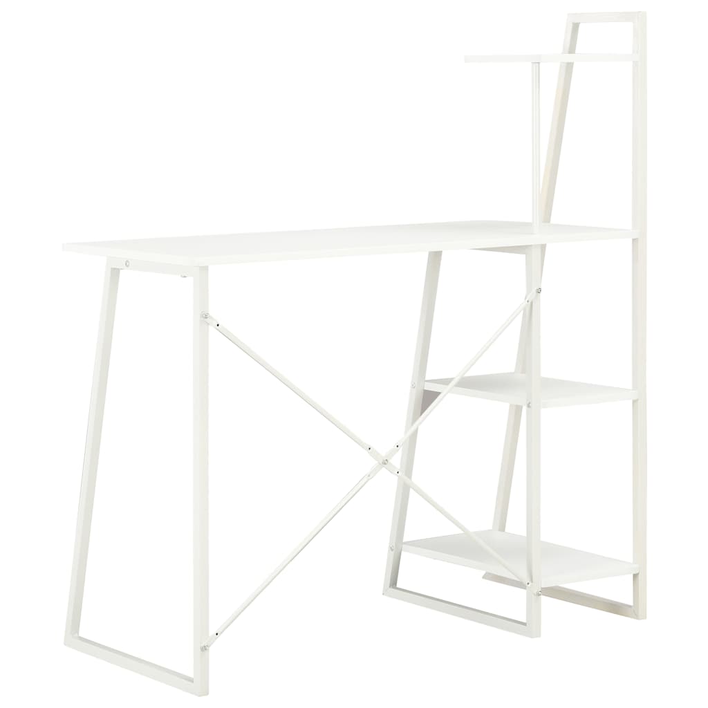 vidaXL Desk | White | Engineered wood, Powder-coated steel | Medium 4