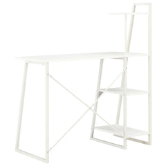 vidaXL Desk | White | Engineered wood, Powder-coated steel | Medium 4