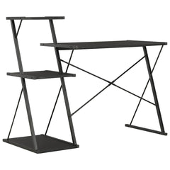 vidaXL Desk | Black | Engineered wood with PVC coating | Large | Desk 4