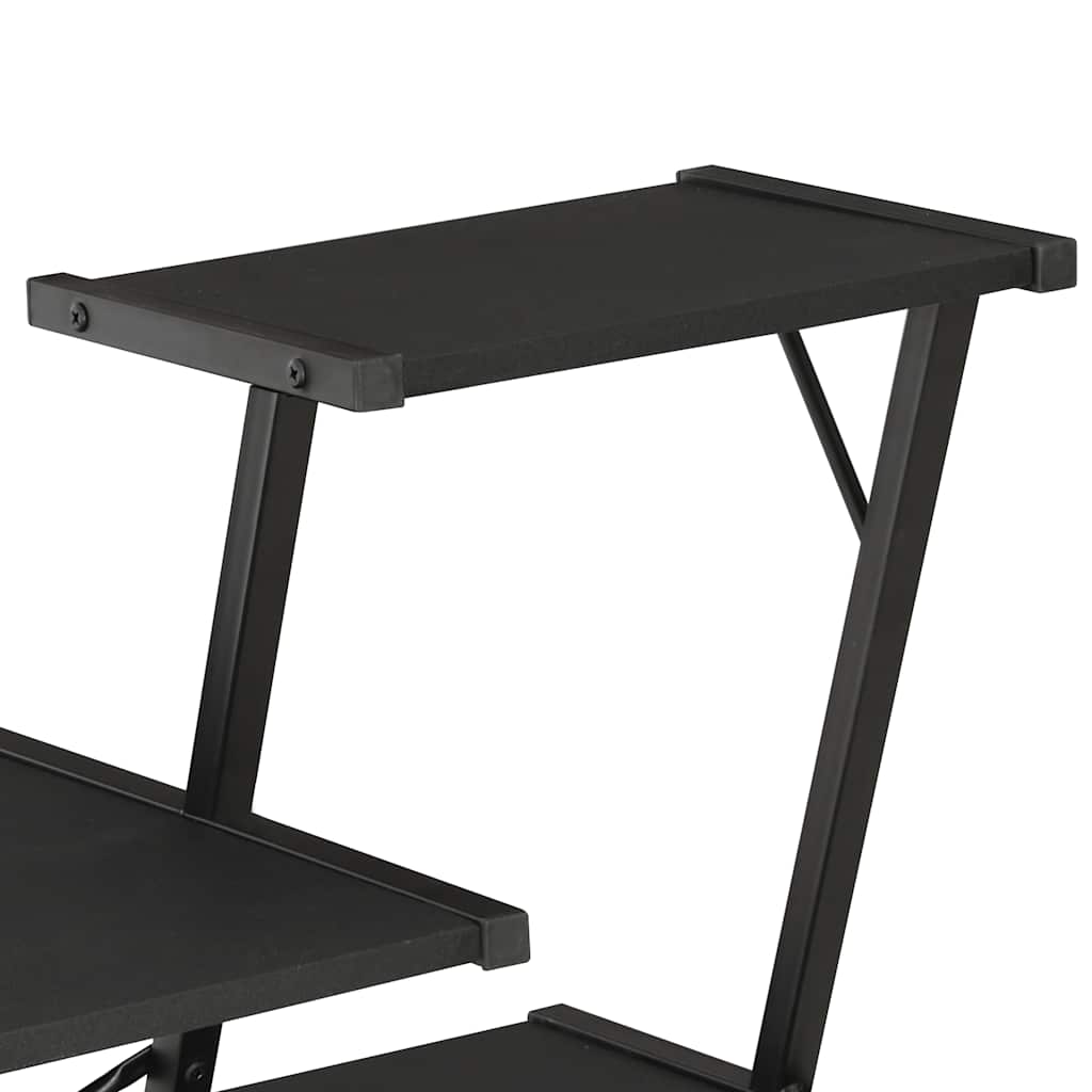 vidaXL Desk | Black | Engineered wood with PVC coating | Large | Desk 5
