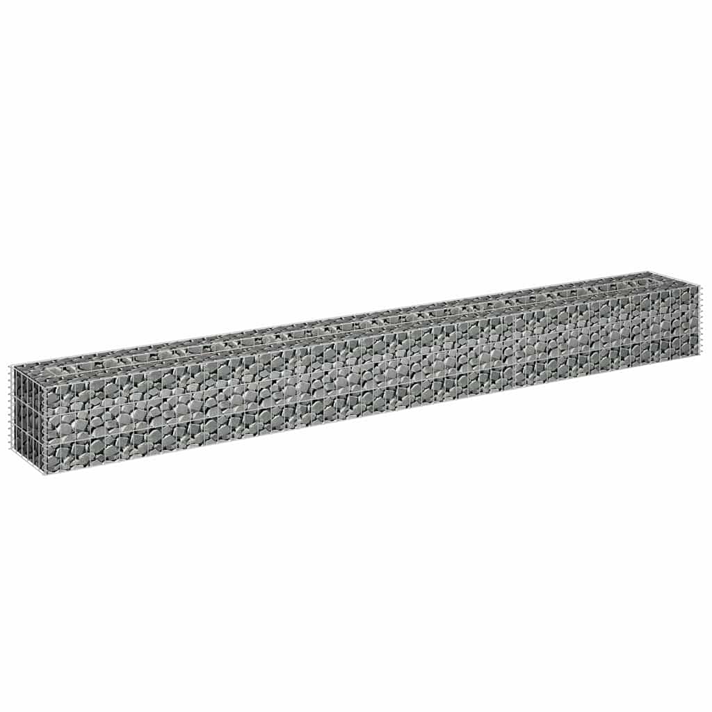 vidaXL Gabion Raised Bed | Silver | Galvanised steel | 270x30x30 cm 3