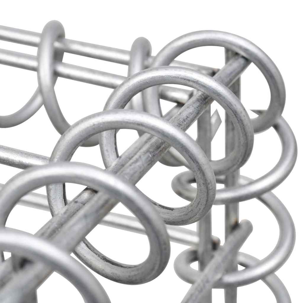 vidaXL Gabion Raised Bed | Silver | Galvanised steel | 270x30x30 cm 6