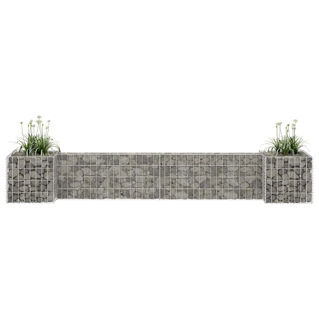 vidaXL Gabion Planter | Silver | Steel wire | 260x40x40 cm 1