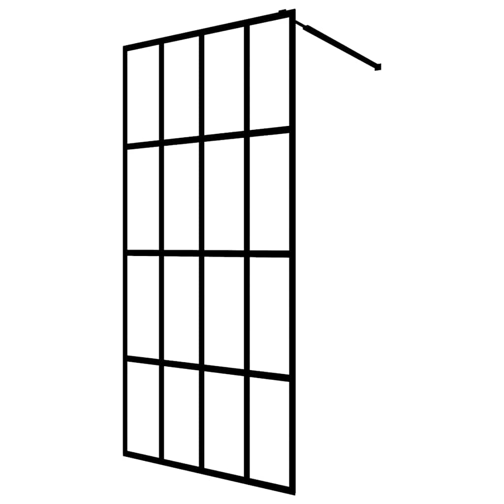 Walk-in Shower Screen Clear Tempered Glass Frosted white 90 cm 195 cm