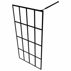 Walk-in Shower Screen Clear Tempered Glass Frosted white 90 cm 195 cm