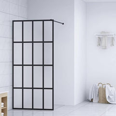 Walk-in Shower Screen Clear Tempered Glass Frosted white