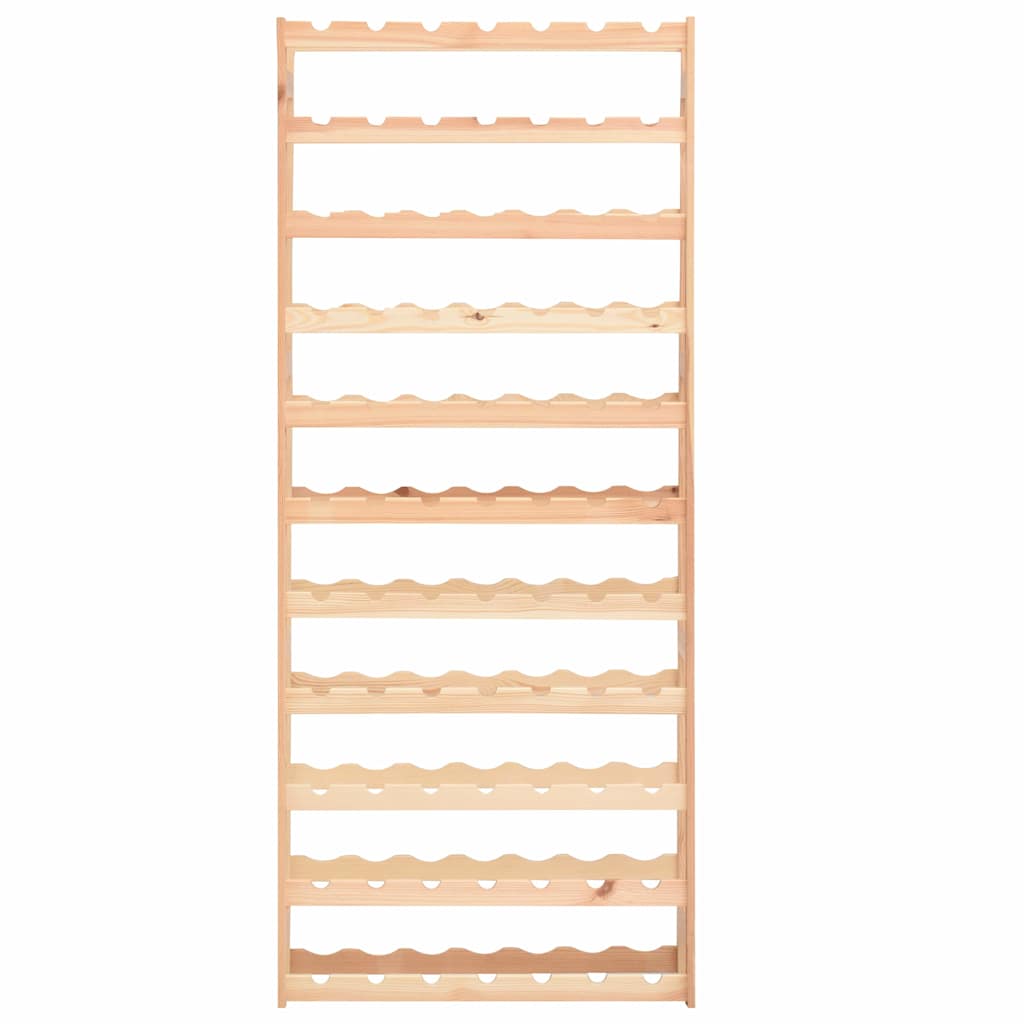 Wine Rack for Bottles Pinewood Natural 77