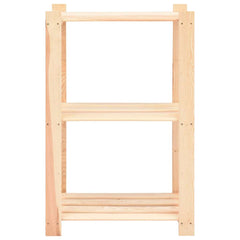 vidaXL 3-Tier Storage Rack 60x38x90 cm Solid Pinewood 150 kg 3