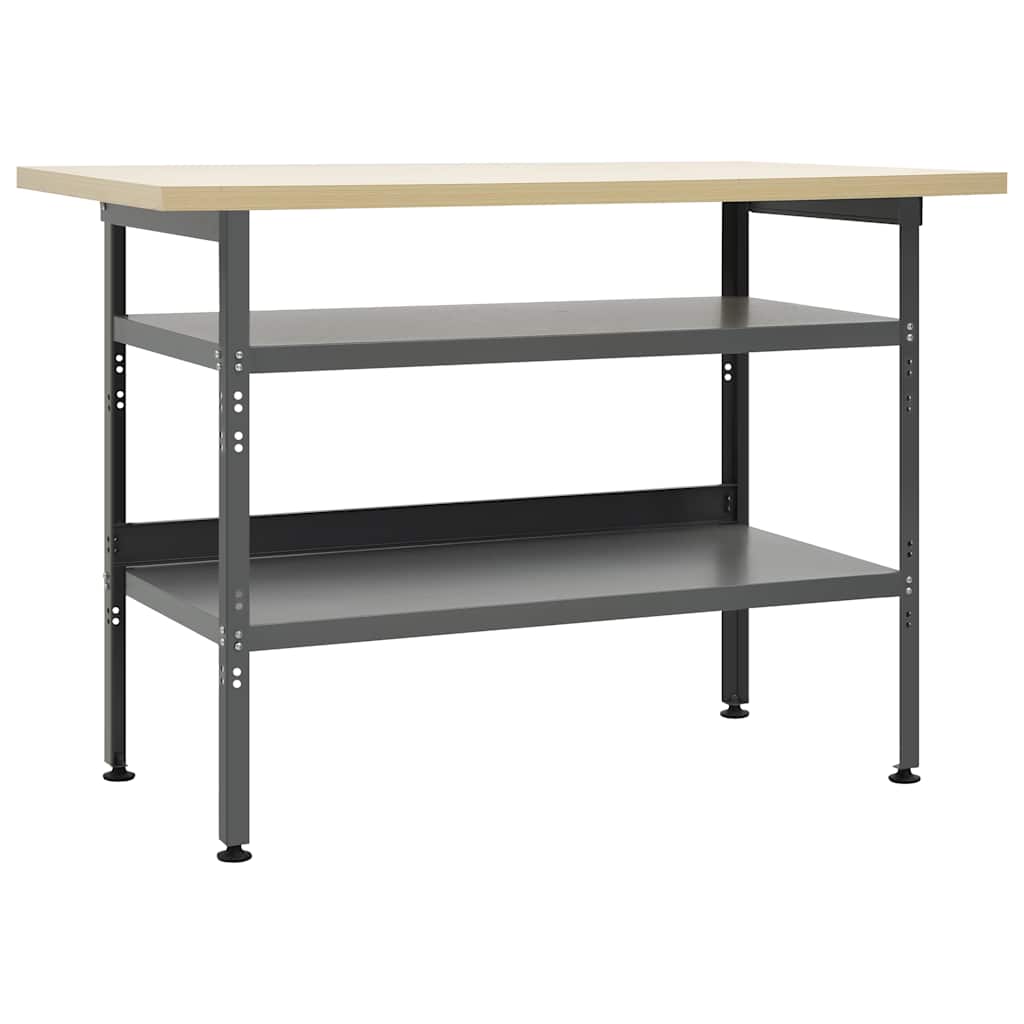 145344 vidaXL Workbench Grey 120x60x85 cm Steel 1