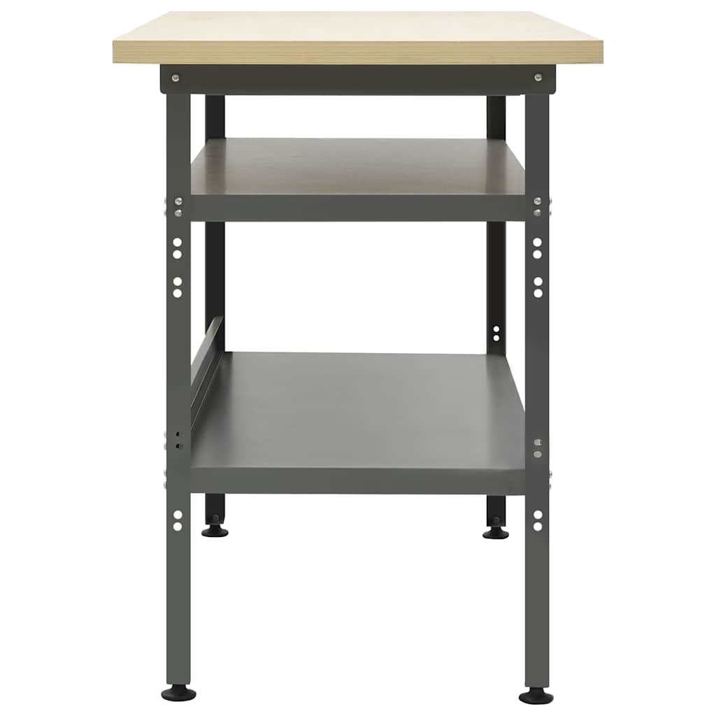 145344 vidaXL Workbench Grey 120x60x85 cm Steel 3