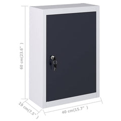 Wall Mounted Tool Cabinet in Grey and Black, image 6