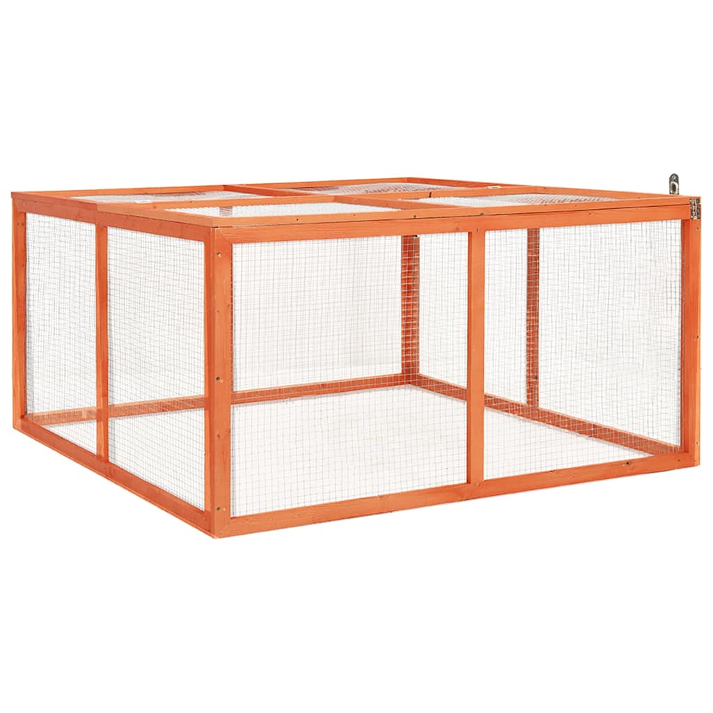 170876 vidaXL Rabbit Hutch 124x120x60 cm Solid Firwood 2