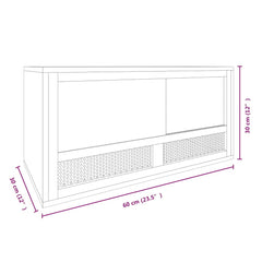 vidaXL Terrarium | Transparent, Wood | Engineered wood, Glass, Steel | Durable 6