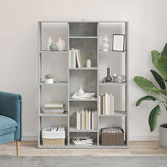 Room Divider/Book Cabinet 100x24x140 cm Concrete grey