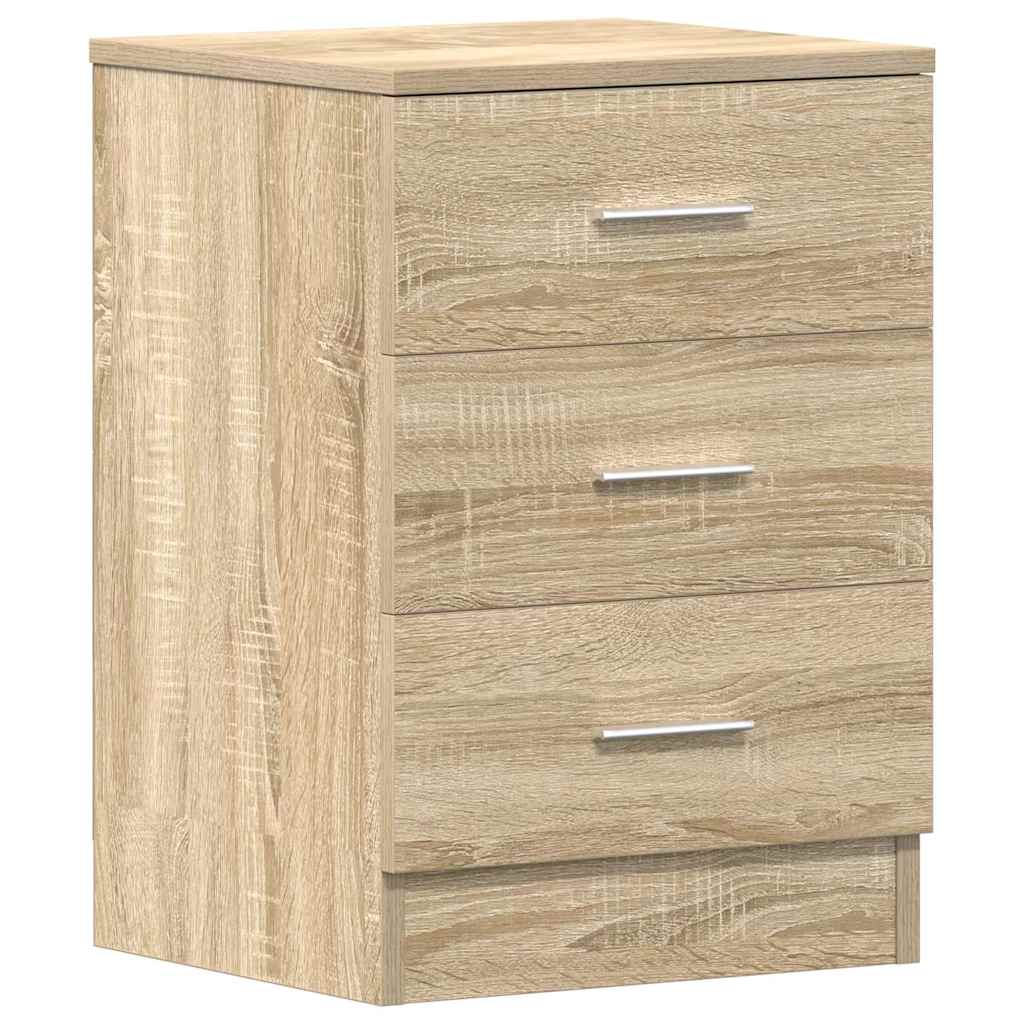 vidaXL Bedside Cabinet | Sonoma Oak | Engineered Wood | Smooth Sliding 2