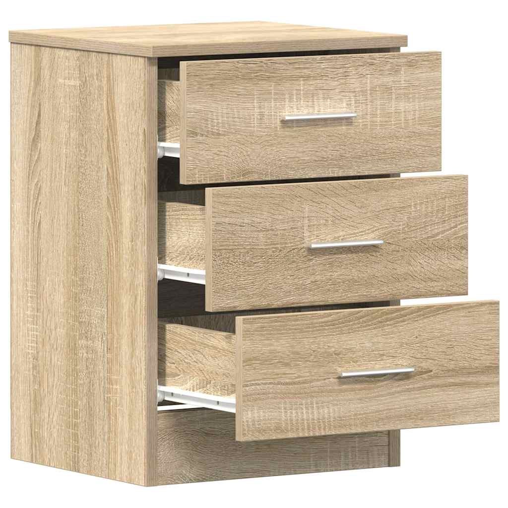 vidaXL Bedside Cabinet | Sonoma Oak | Engineered Wood | Smooth Sliding 5