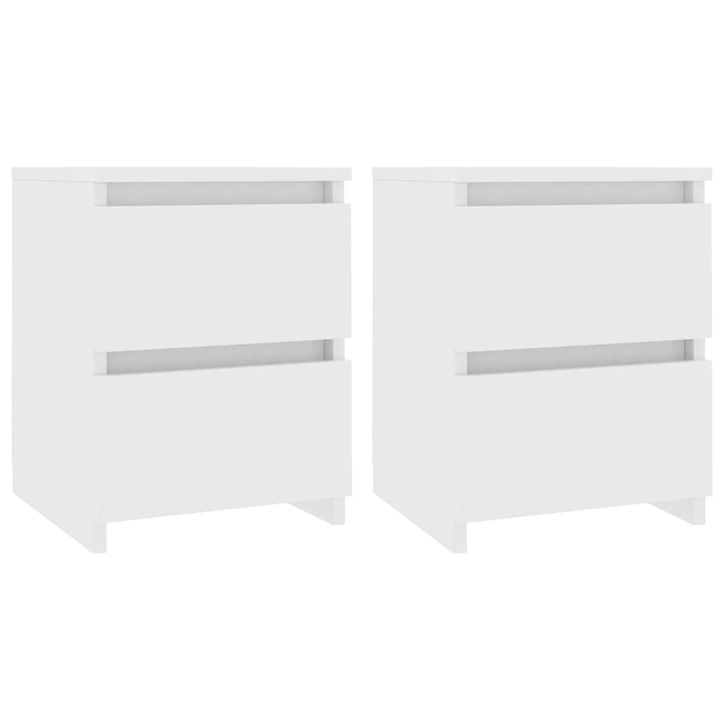 800514 vidaXL Bedside Cabinets 2 pcs White 30x30x40 cm Engineered Wood 2