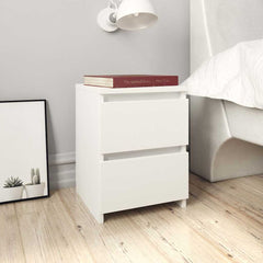 800514 vidaXL Bedside Cabinets 2 pcs White 30x30x40 cm Engineered Wood 6