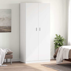Wardrobe 90x52x200 cm Engineered Wood White