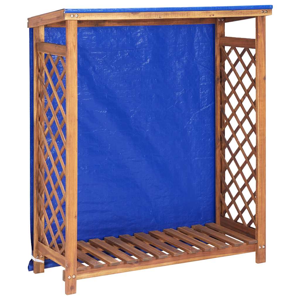 46566 vidaXL Firewood Storage Shed 105x38x115 cm Solid Acacia Wood 1