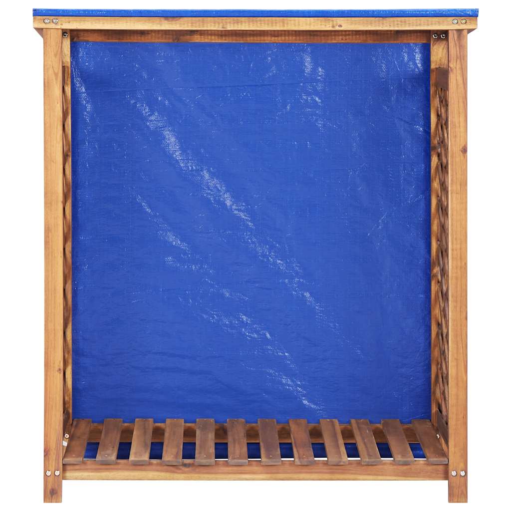 46566 vidaXL Firewood Storage Shed 105x38x115 cm Solid Acacia Wood 2