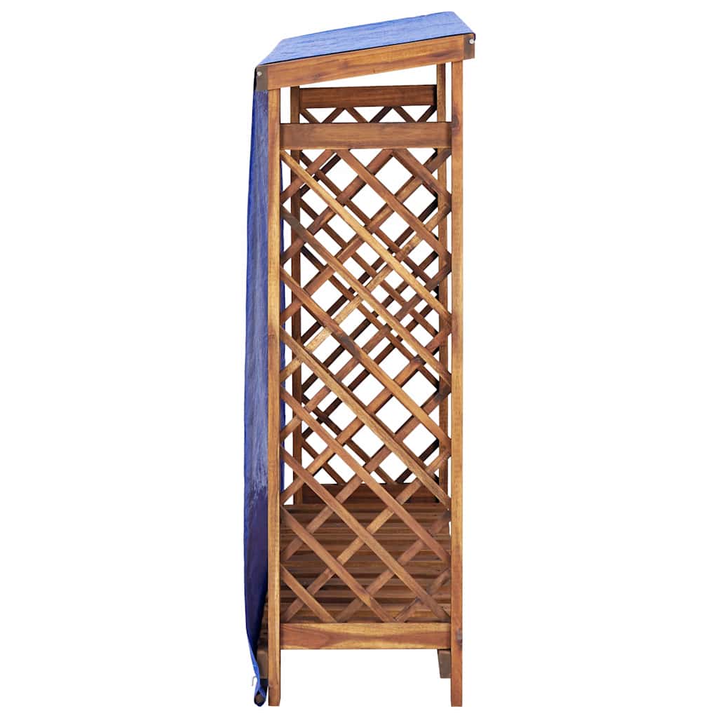 46566 vidaXL Firewood Storage Shed 105x38x115 cm Solid Acacia Wood 3
