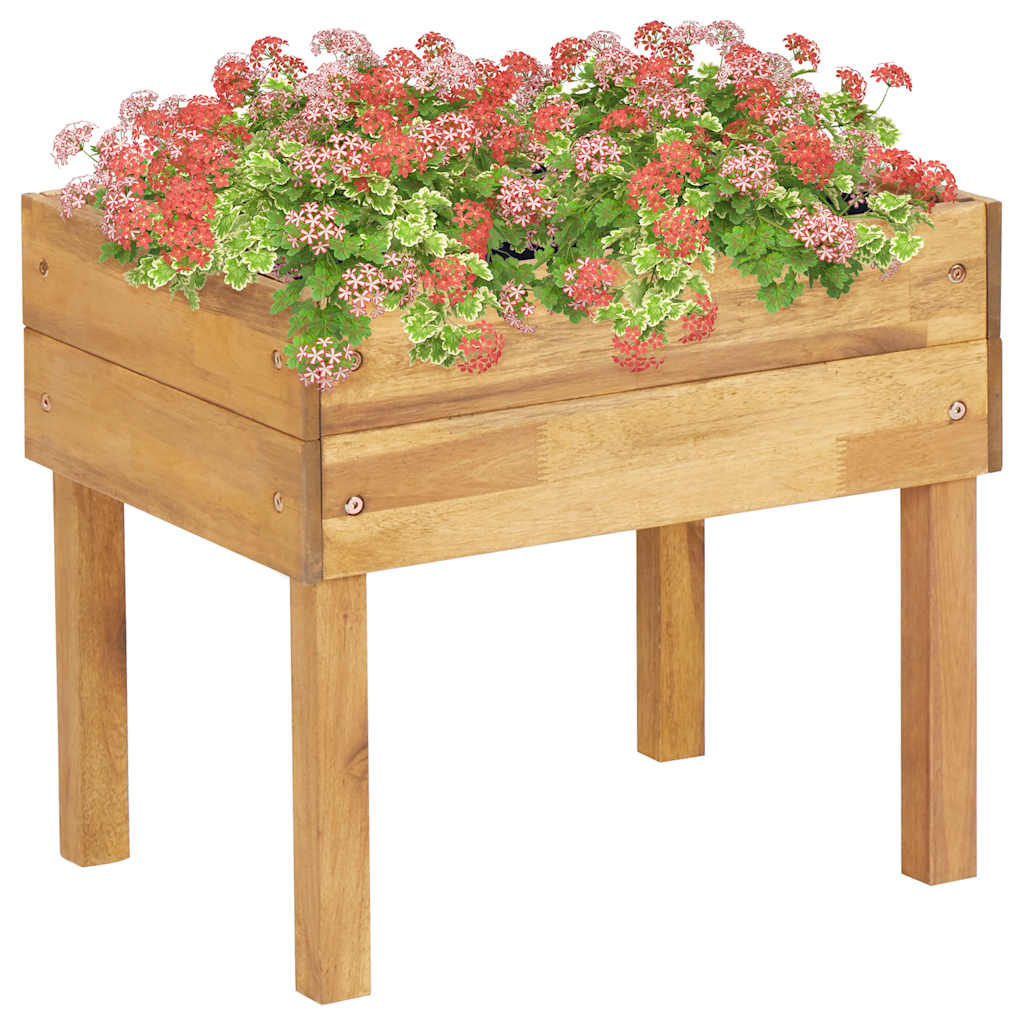 vidaXL Garden Planter | Natural wood colour | Solid Acacia wood with PVC foil 1
