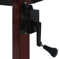 vidaXL Hanging Garden Parasol with Wooden Pole 400x300 cm Black 5
