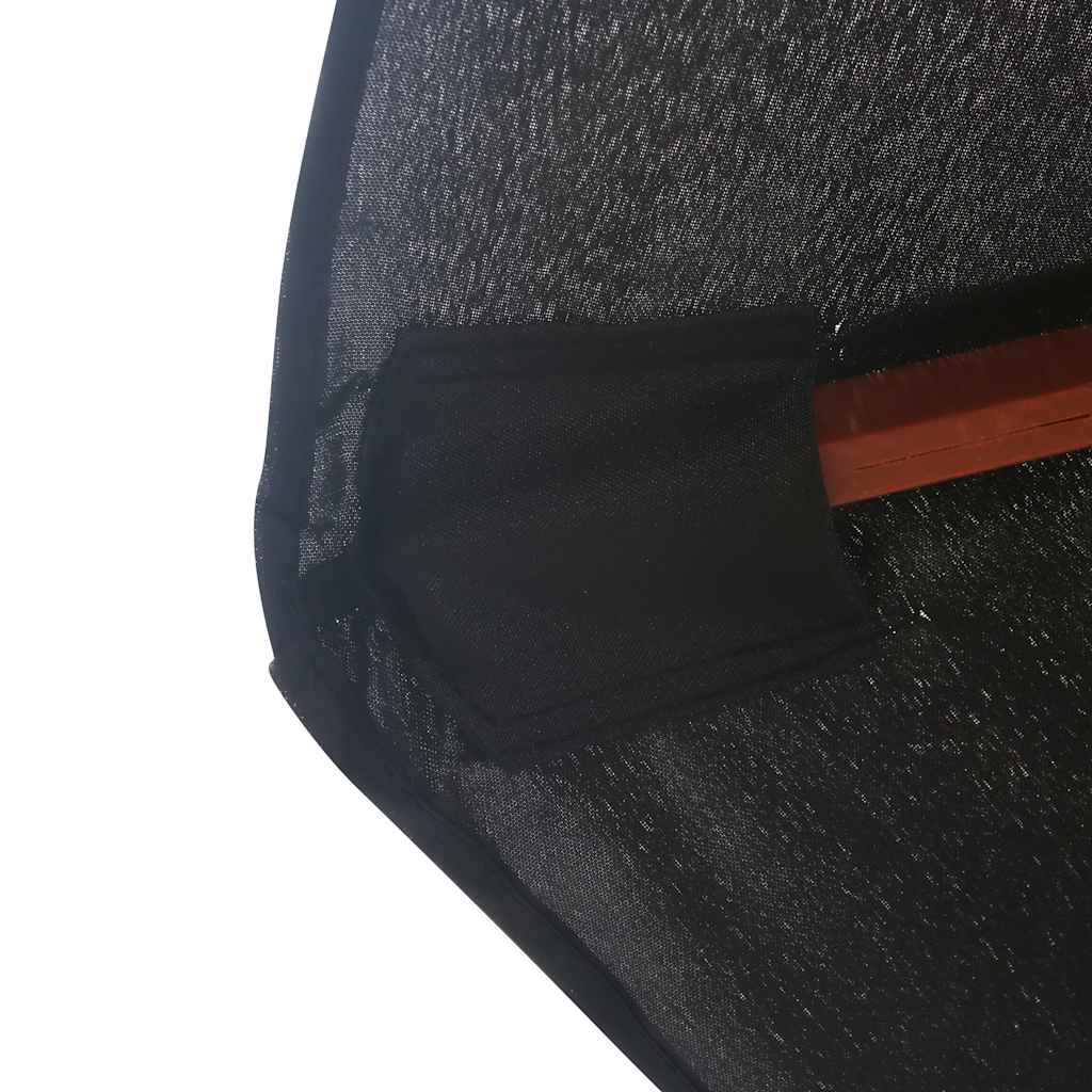 vidaXL Garden Parasol with Wooden Pole 350 cm Black 5
