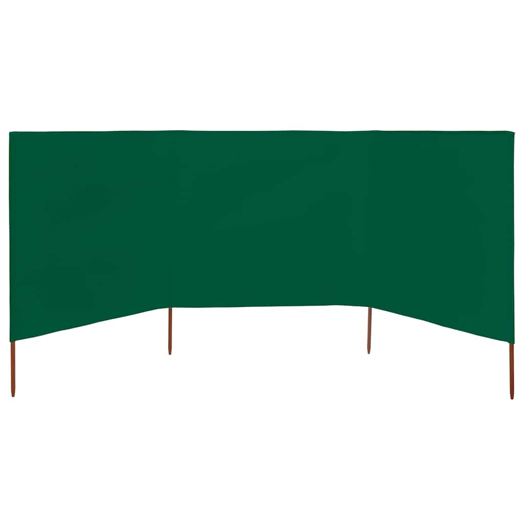 vidaXL Wind Screen | Green | Non-woven fabric (100% polyester), wood | 400x80 cm 3