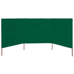 vidaXL Wind Screen | Green | Non-woven fabric (100% polyester), wood | 400x80 cm 3