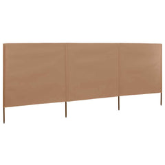 vidaXL Wind Screen | Taupe | Non-woven fabric (100% polyester), wood 2