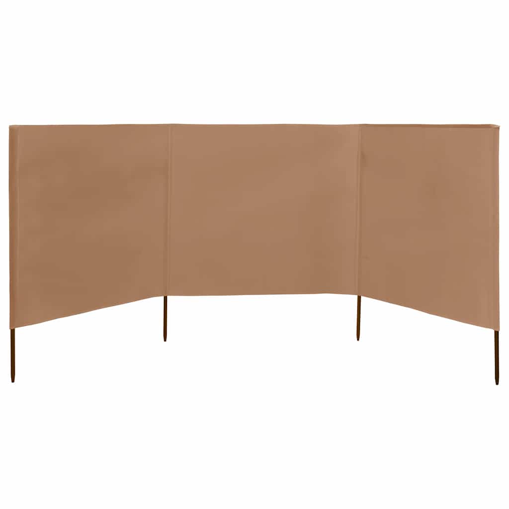vidaXL Wind Screen | Taupe | Non-woven fabric (100% polyester), wood 3