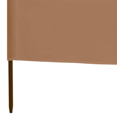 vidaXL Wind Screen | Taupe | Non-woven fabric (100% polyester), wood 5