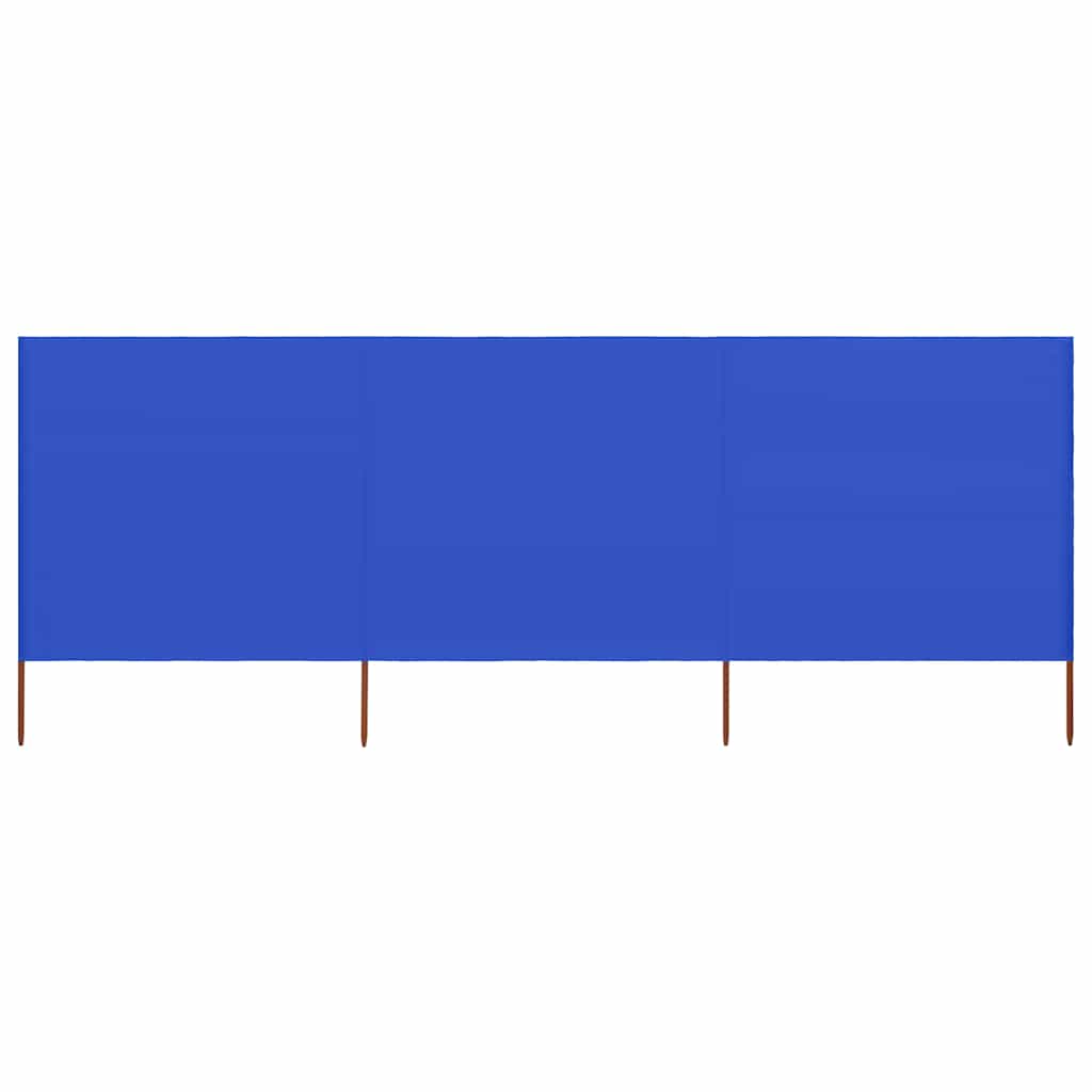 3-panel Wind Screen Fabric 400x120 cm Drop 120 cm Width 400 cm Blue