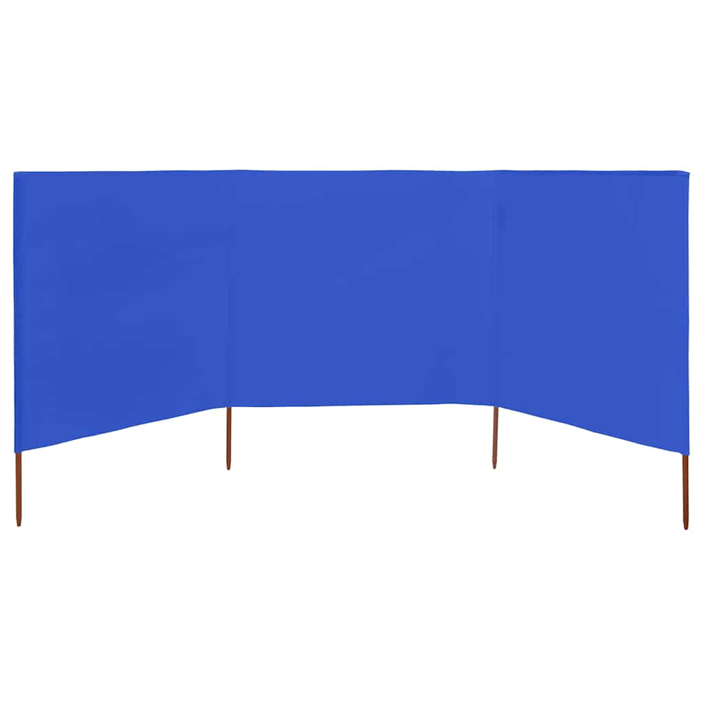 vidaXL Wind Screen | Azure Blue | Non-woven fabric, Wood | 400x120 cm 3
