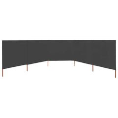 vidaXL Wind Screen | Anthracite | Non-woven fabric, Wood | 600x160 cm 3
